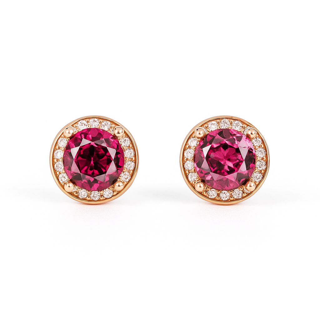 Nyssa Glow - Purple Garnet Earrings
