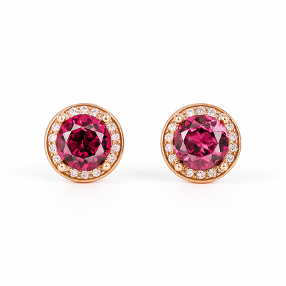 Nyssa Glow - Purple Garnet Earrings