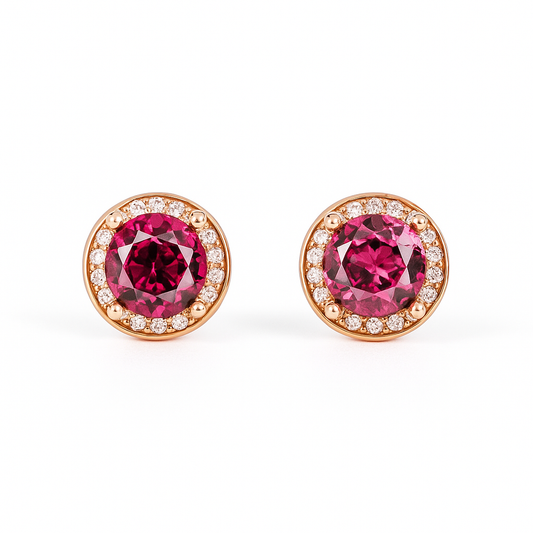 Nyssa Glow - Purple Garnet Earrings