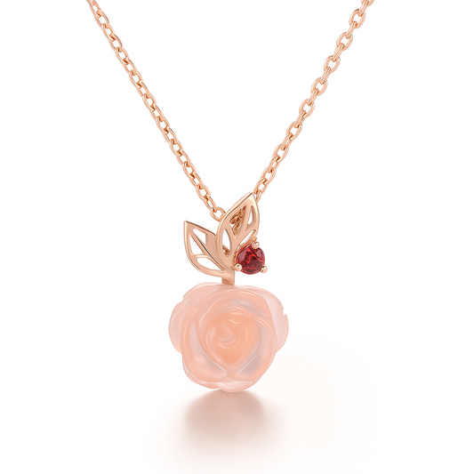 Celeste Heart - Rose Quartz Necklace