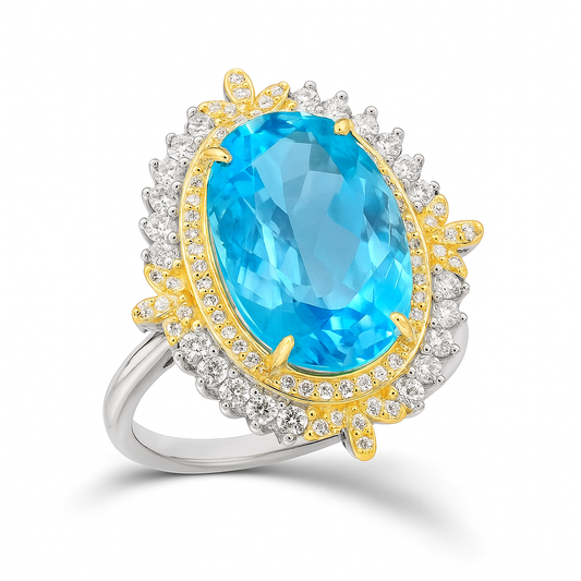 Cerulea Glow - Topaz Ring