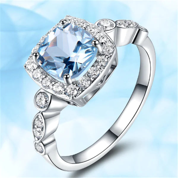 Thalora Wave - Aquamarine Ring