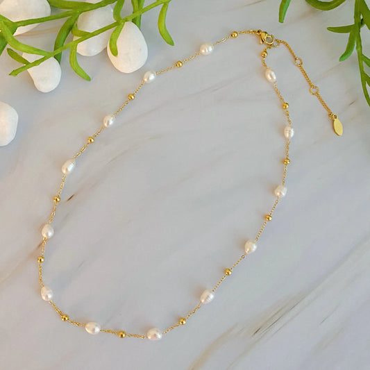 Celistra Wave - Pearl Necklace