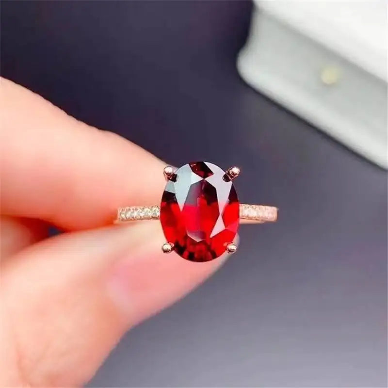 Auren Flame - Red Garnet Ring