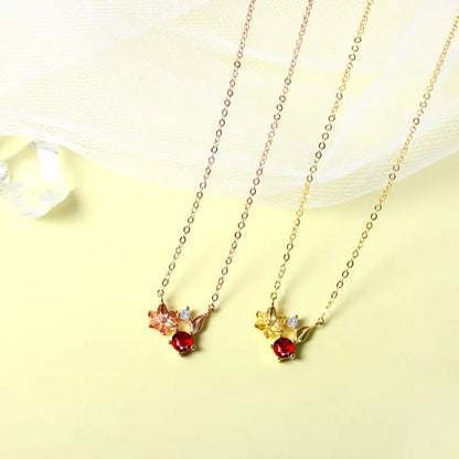 Floria Ember - Red Garnet Necklace