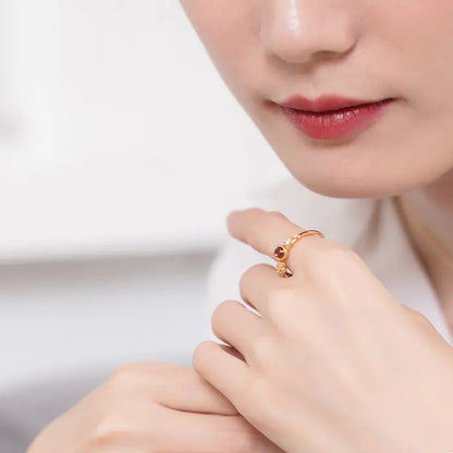 Eira Harmony - Red Garnet Ring