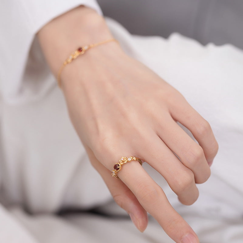 Eira Harmony - Red Garnet Ring