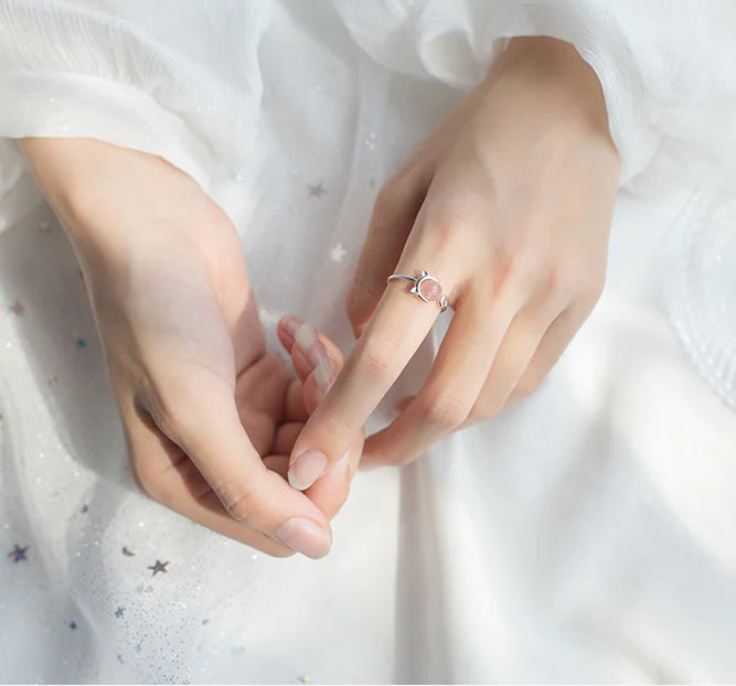 Amoria Whisper - Rose Quartz Ring