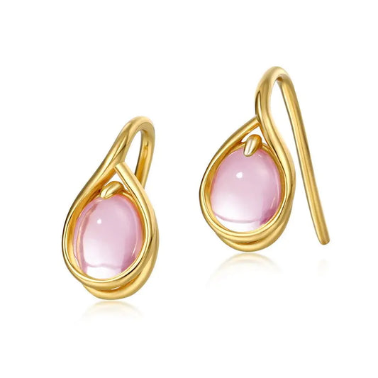 Serenya Dew - Rose Quartz Earrings