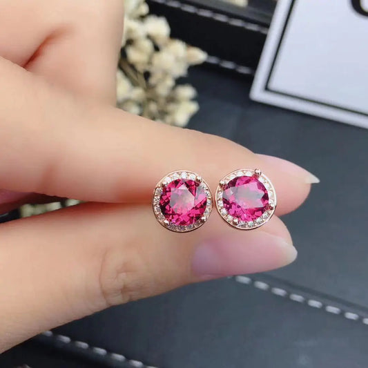 Nyssa Glow - Purple Garnet Earrings