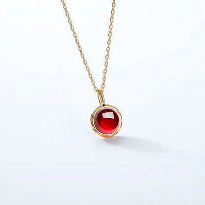 Seren Flame - Red Garnet Necklace