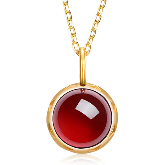 Seren Flame - Red Garnet Necklace