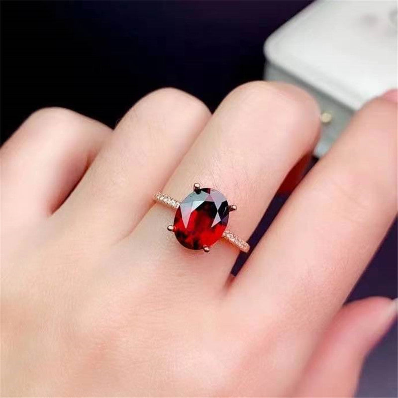 Auren Flame - Red Garnet Ring