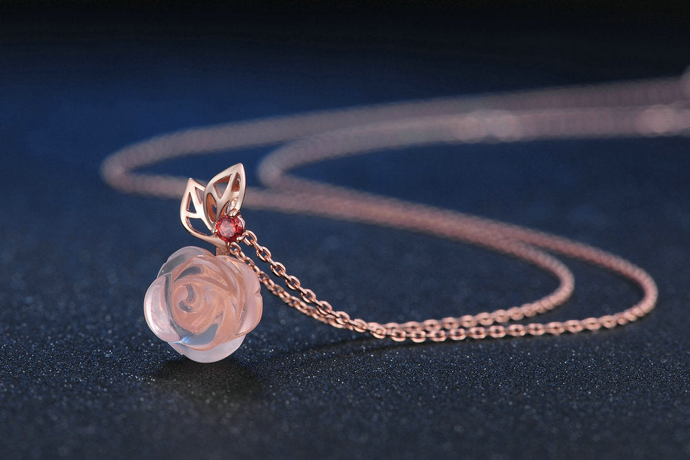 Celeste Heart - Rose Quartz Necklace