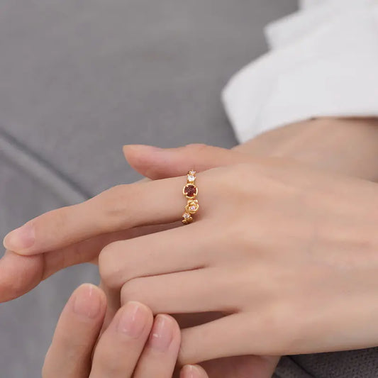 Eira Harmony - Red Garnet Ring