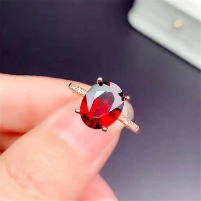 Auren Flame - Red Garnet Ring