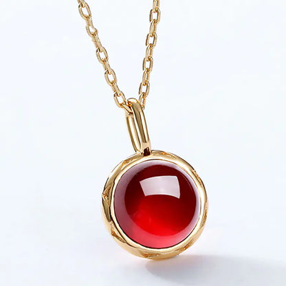 Seren Flame - Red Garnet Necklace