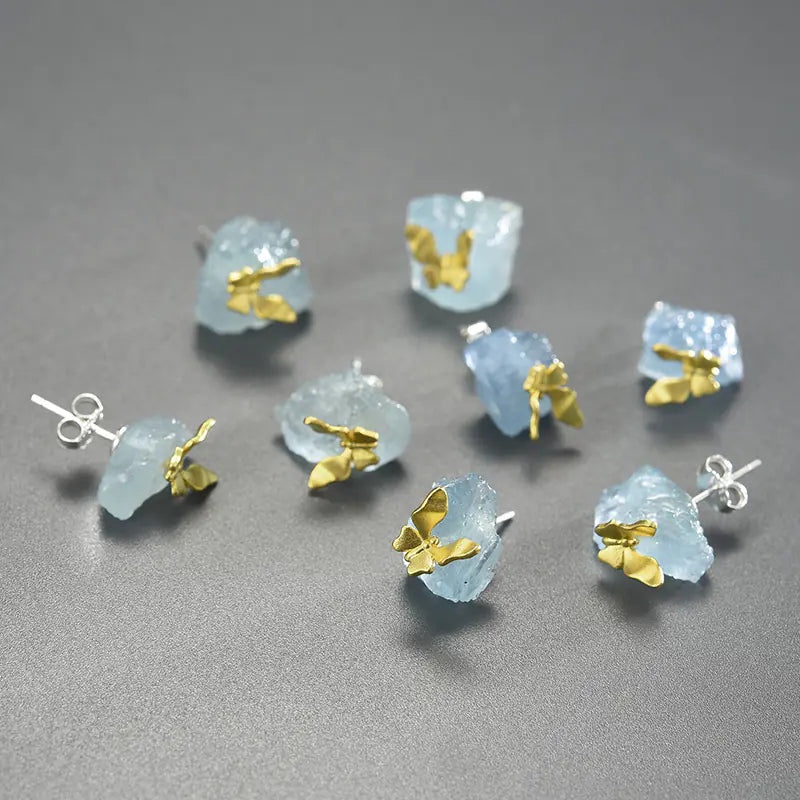 Nerisa Gleam - Aquamarine Earrings
