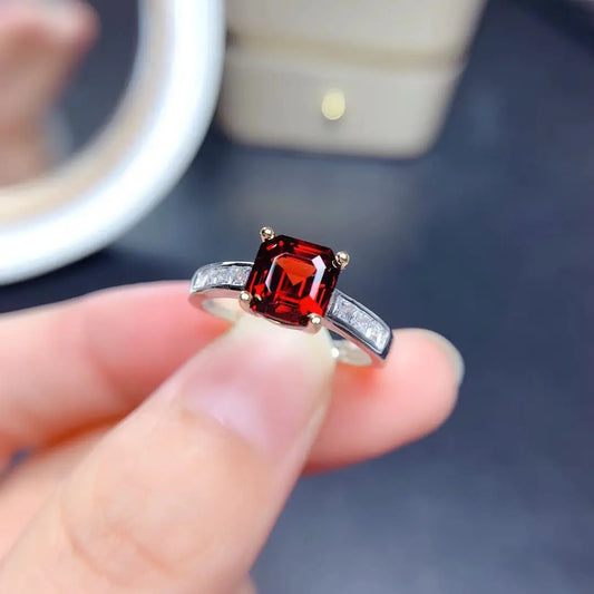 Veyra Balance - Red Garnet Ring