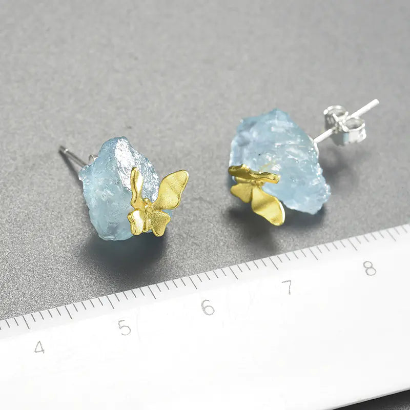 Nerisa Gleam - Aquamarine Earrings