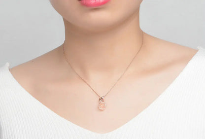Celeste Heart - Rose Quartz Necklace