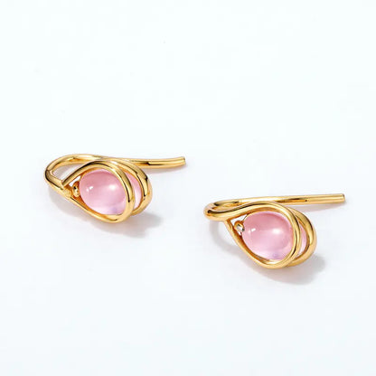 Serenya Dew - Rose Quartz Earrings