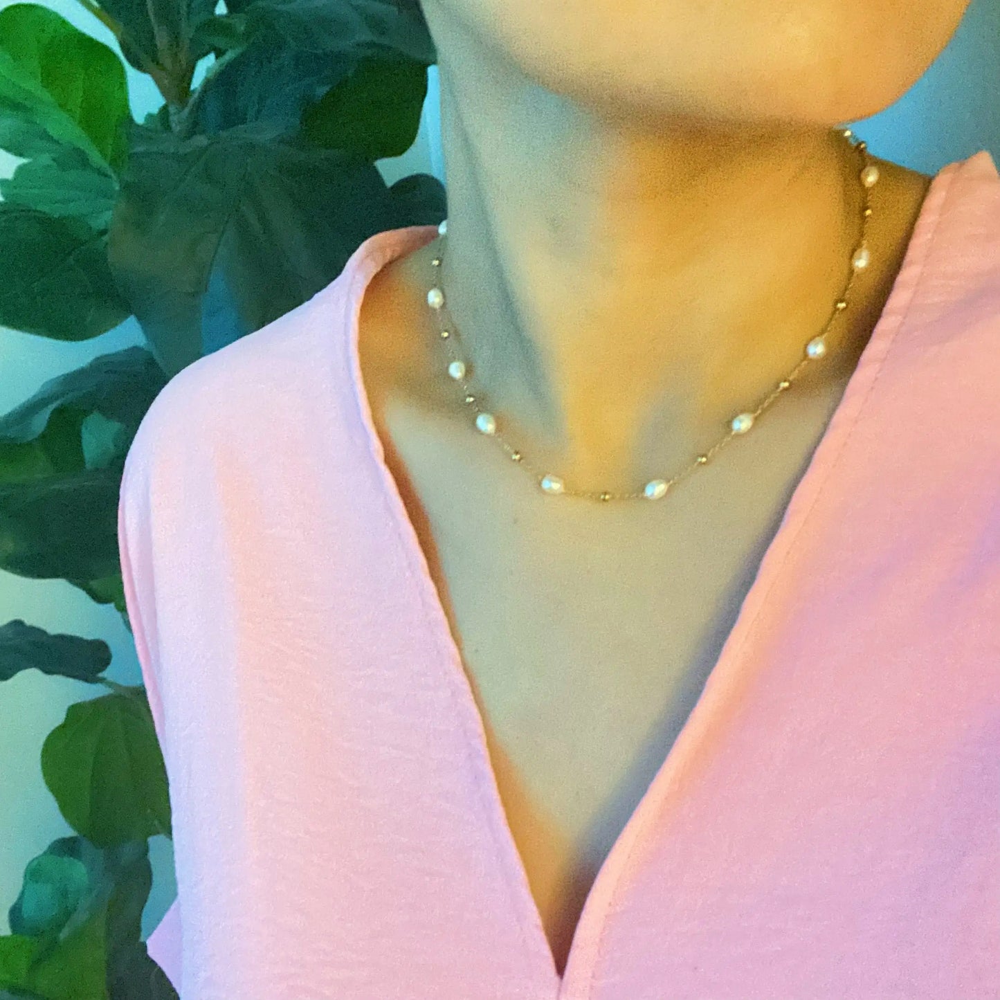 Celistra Wave - Pearl Necklace