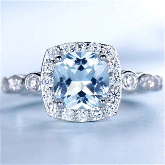 Thalora Wave - Aquamarine Ring