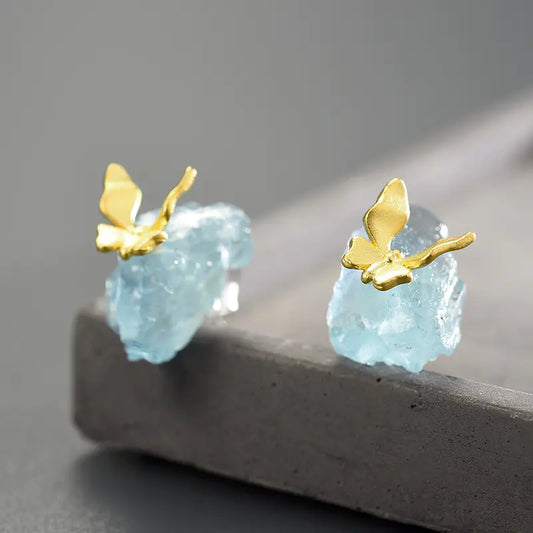 Nerisa Gleam - Aquamarine Earrings