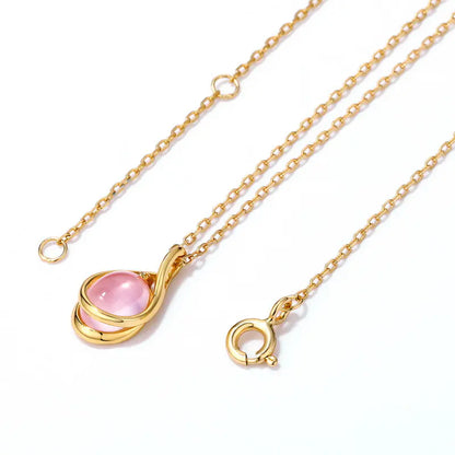 Elysian Tear - Rose Quartz Necklace